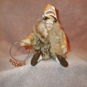 Katherine’s Collection GYPSY Traveler POSEABLE Shelf Sitter FUR Coat ROMA Nomad
